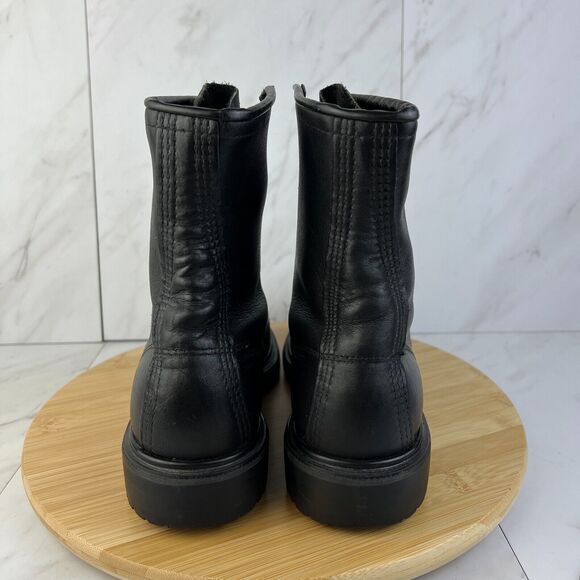 Red Wing 4473 Mens Size 6 D Black Leather Firefighter Combat Work Boots [USA] - Picture 2 of 9